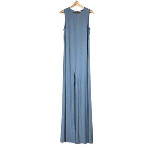 ARITZIA BABATON Futura Powder Blue Stretch Minimalist Jumpsuit Wide Leg Size M